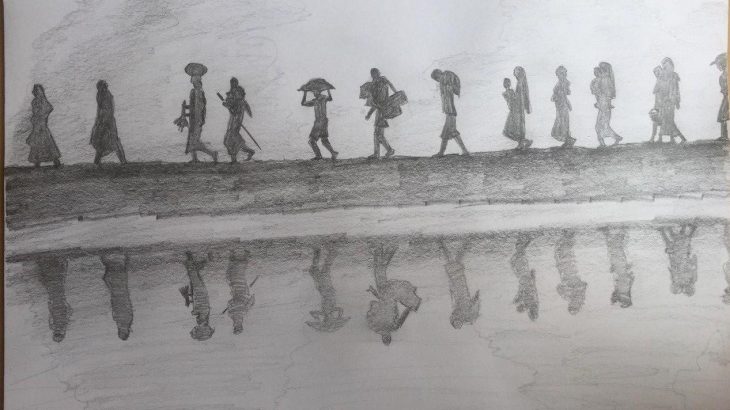 Drawing done by Levent - an asylum seeker from Turkey and a member of Together We Grow
